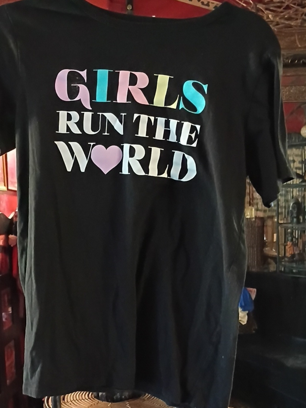 Girls Run The World Black Graphic Tee